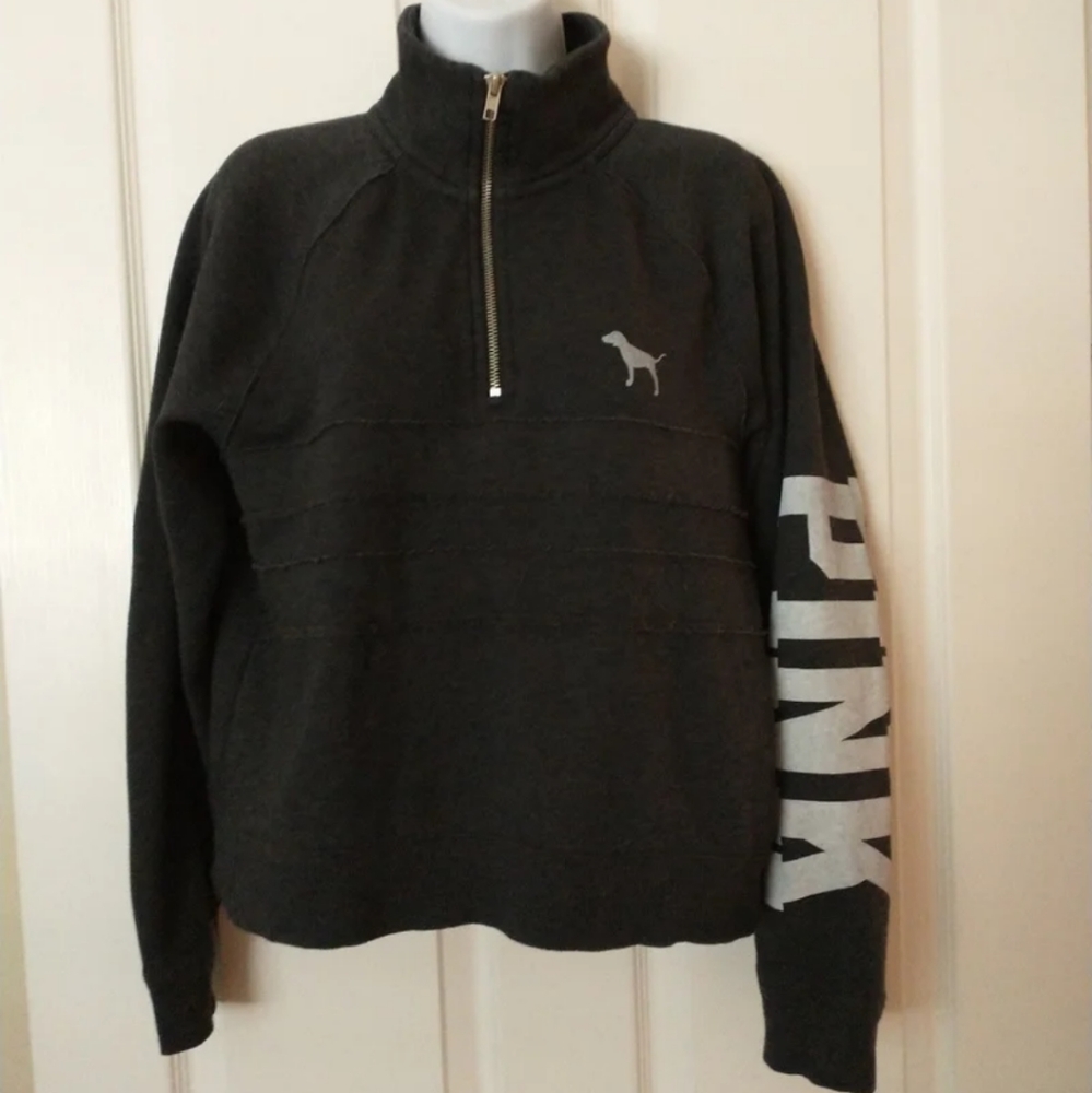 PINK, Victoria Secrets quarter zip sweatshirt, Small - Picture 4 of 7